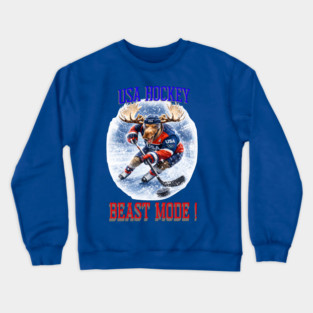 Beast Mode! USA Hockey Crewneck Sweatshirt
