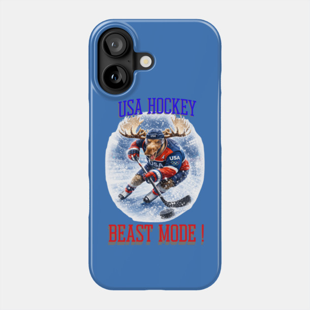 Beast Mode! USA Hockey Phone Case by CrazyGirl