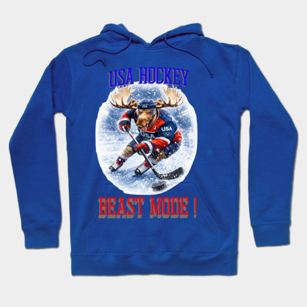Beast Mode! USA Hockey Hoodie by CrazyGirl