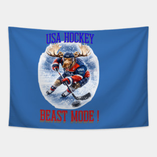 Beast Mode! USA Hockey Tapestry