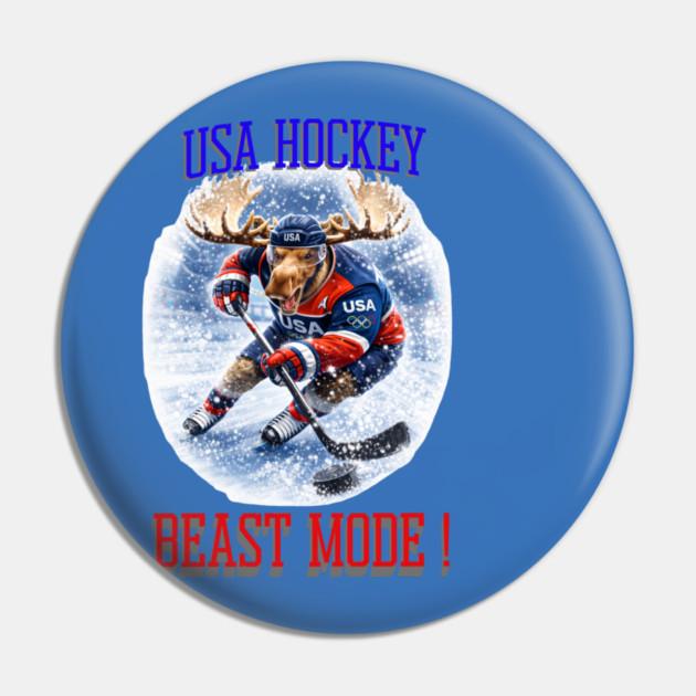 Beast Mode! USA Hockey Pin by CrazyGirl