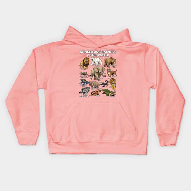 Dangerous Animals of the World Kids Hoodie by GoshWow®