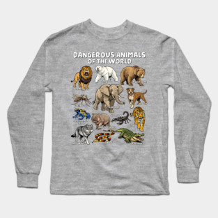 Dangerous Animals of the World Long Sleeve T-Shirt
