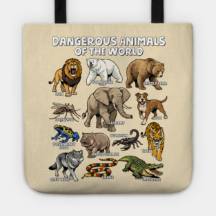 Dangerous Animals of the World Tote