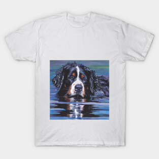 Bernese Mountain Dog Fine Art Painting T-Shirt