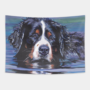 Bernese Mountain Dog Fine Art Painting Tapestry