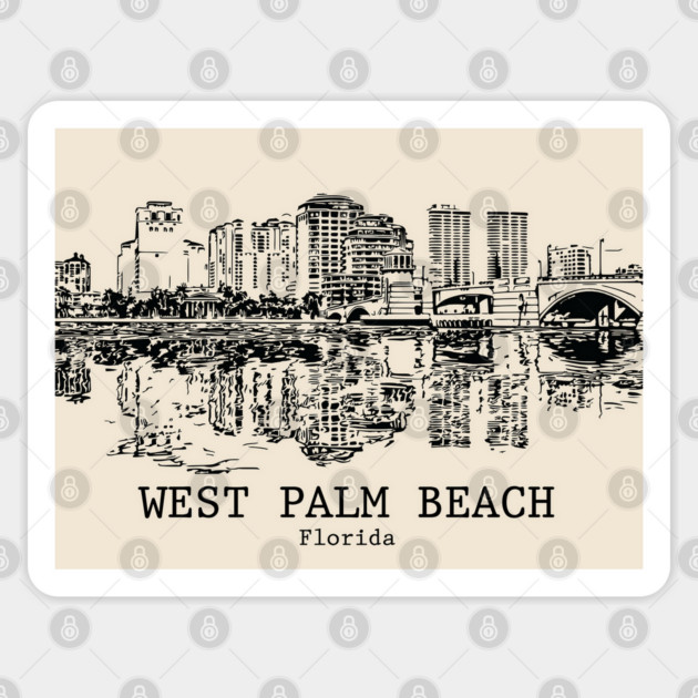 West Palm Beach - Florida Sticker by Lakeric