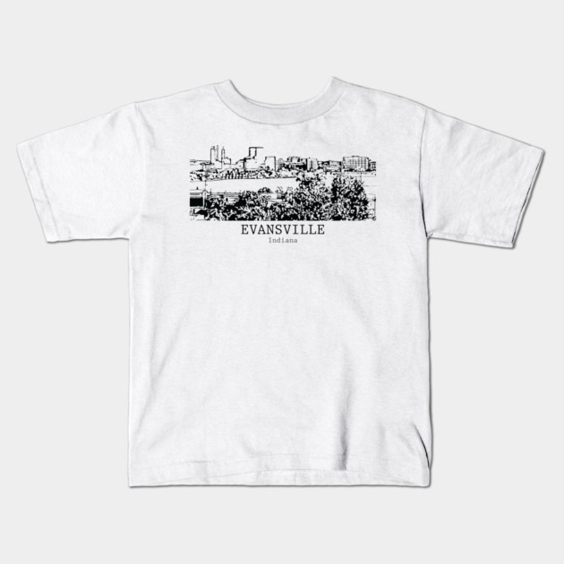 Evansville - Indiana Kids T-Shirt by Lakeric