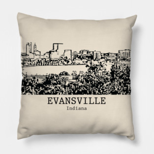 Evansville - Indiana Pillow