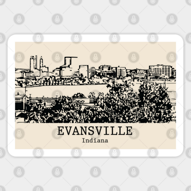 Evansville - Indiana Sticker by Lakeric