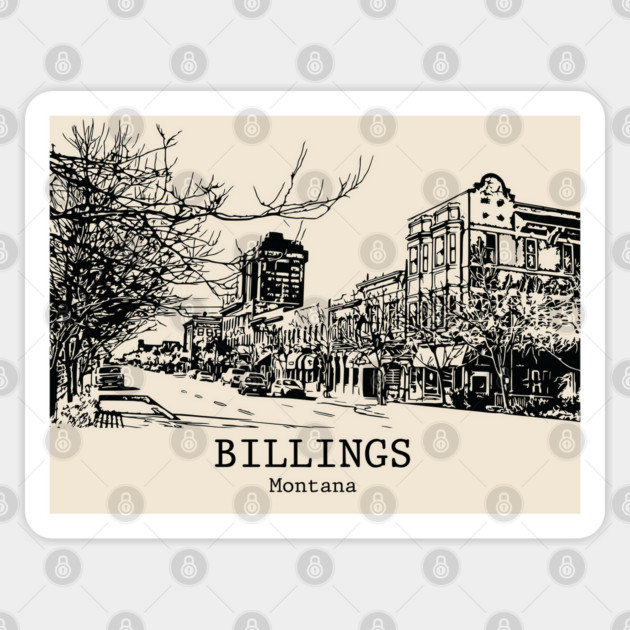 Billings - Montana Sticker by Lakeric