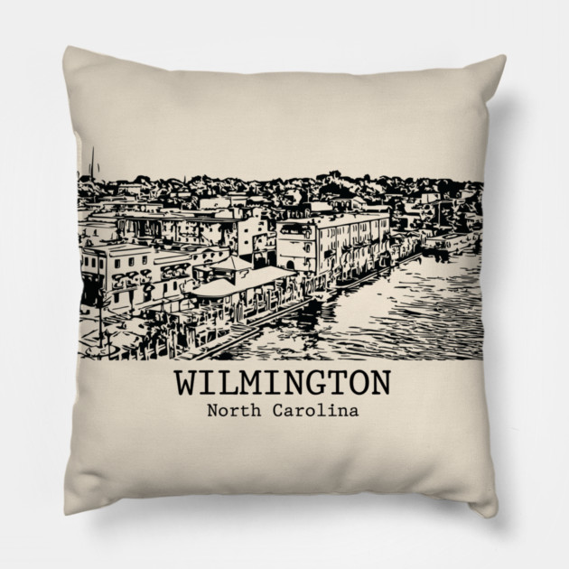 Wilmington - North Carolina Pillow by Lakeric