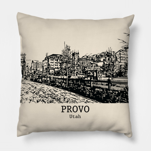 Provo - Utah Pillow by Lakeric