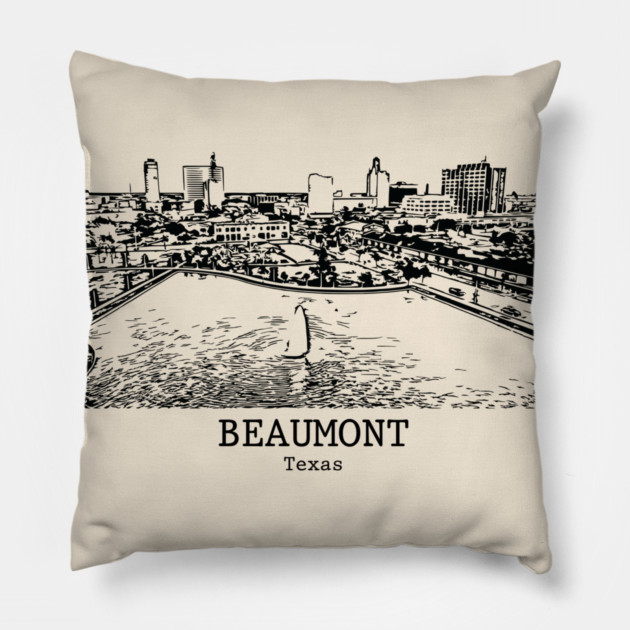 Beaumont - Texas Pillow by Lakeric