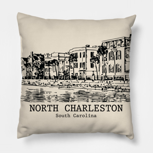North Charleston - South Carolina Pillow by Lakeric