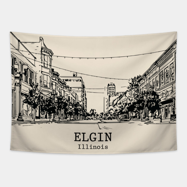 Elgin - Illinois Tapestry by Lakeric