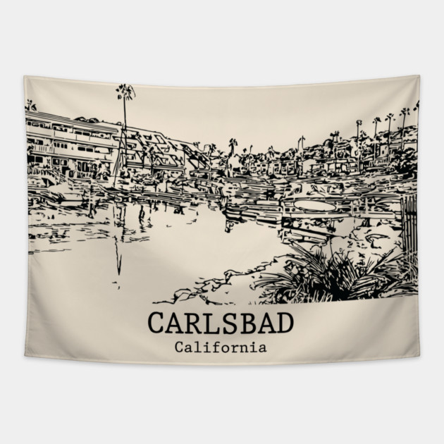 Carlsbad - California Tapestry by Lakeric
