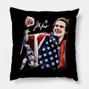 Jack Hughes #86 - Team USA Hockey - Gold Medal Olympics 2026 Pillow