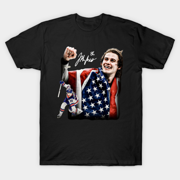 Jack Hughes #86 - Team USA Hockey - Gold Medal Olympics 2026 T-Shirt by nicklower