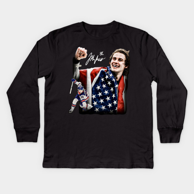 Jack Hughes #86 - Team USA Hockey - Gold Medal Olympics 2026 Kids Long Sleeve T-Shirt by nicklower