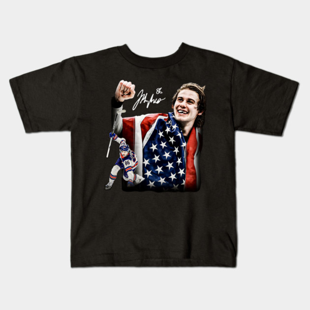 Jack Hughes #86 - Team USA Hockey - Gold Medal Olympics 2026 Kids T-Shirt by nicklower