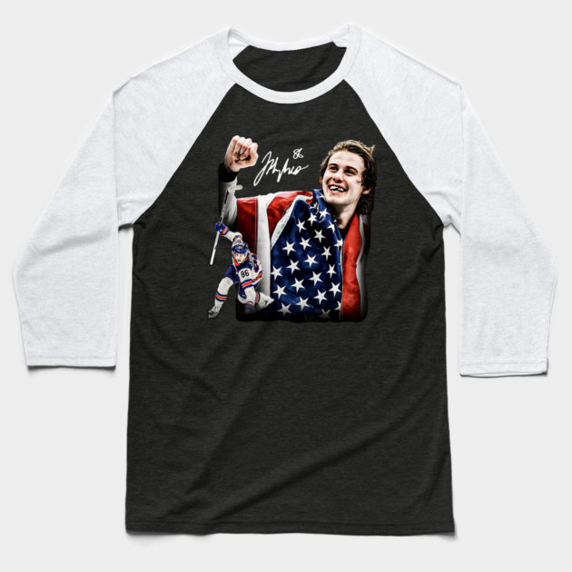 Jack Hughes #86 - Team USA Hockey - Gold Medal Olympics 2026 Baseball T-Shirt by nicklower