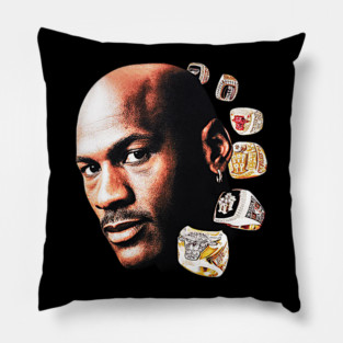 90s Jordan 6 Rings Basketball Classic Pillow