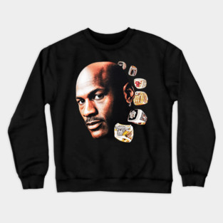 90s Jordan 6 Rings Basketball Classic Crewneck Sweatshirt