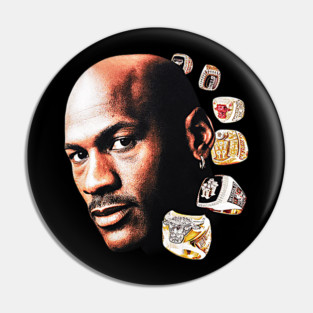 90s Jordan 6 Rings Basketball Classic Pin