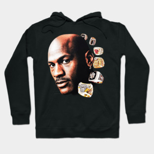 90s Jordan 6 Rings Basketball Classic Hoodie
