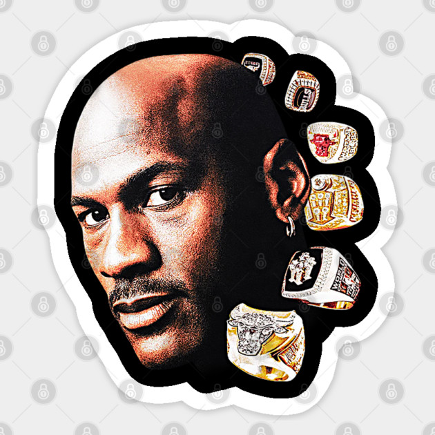 90s Jordan 6 Rings Basketball Classic Sticker by nicklower