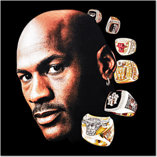 90s Jordan 6 Rings Basketball Classic Posters and Art