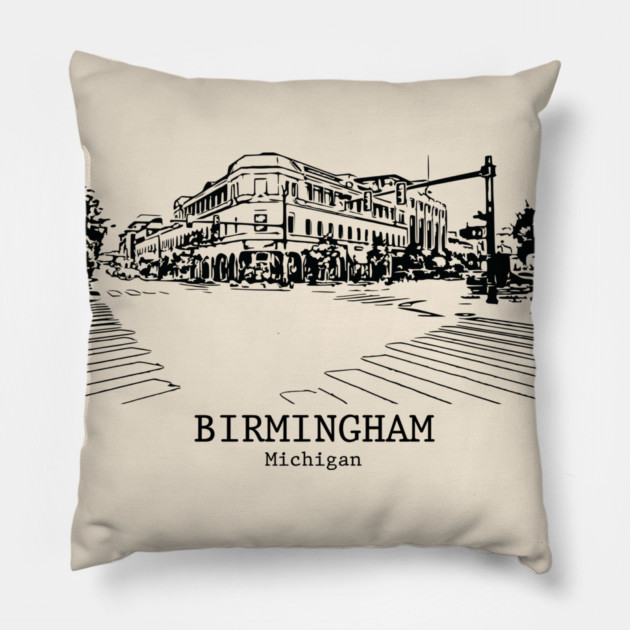 Birmingham - Michigan Pillow by Lakeric
