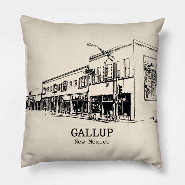 Gallup - New Mexico Pillow by Lakeric