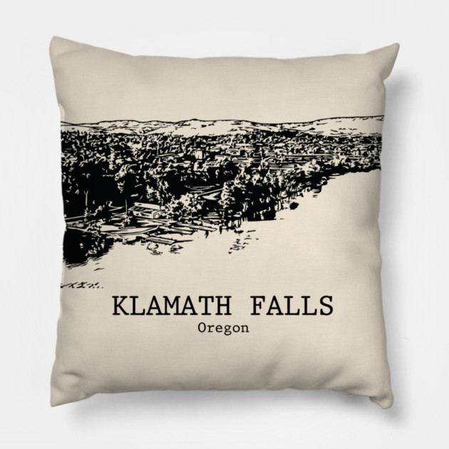 Klamath Falls - Oregon Pillow by Lakeric