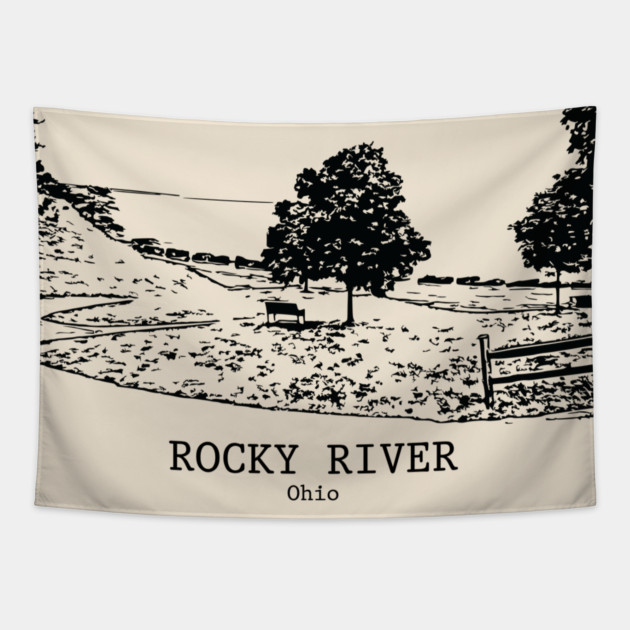 Rocky River - Ohio Tapestry by Lakeric