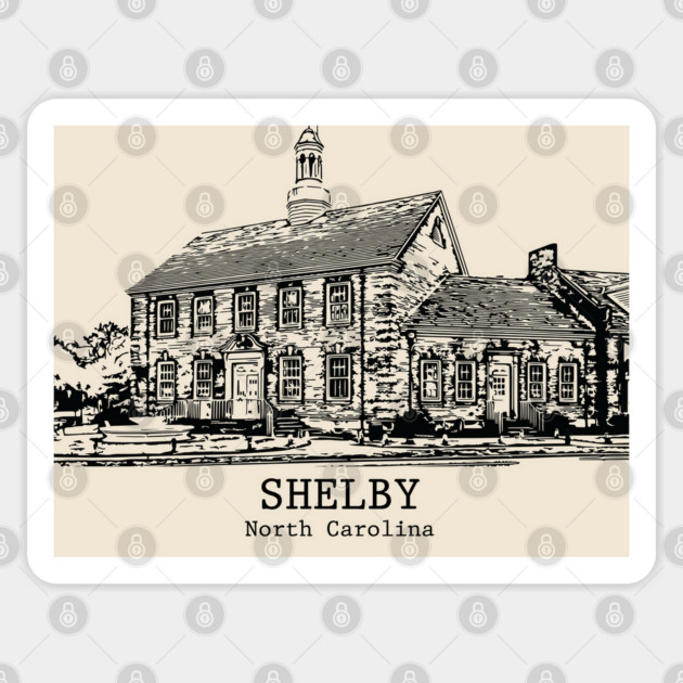 Shelby - North Carolina Sticker by Lakeric