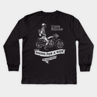Biker Cafe Racer Kids Long Sleeve T-Shirt