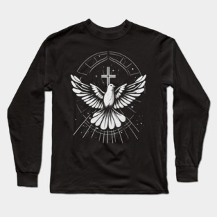 Holy Spirit Dove Praise Jesus Pentecost Long Sleeve T-Shirt