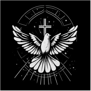 Holy Spirit Dove Praise Jesus Pentecost Posters and Art