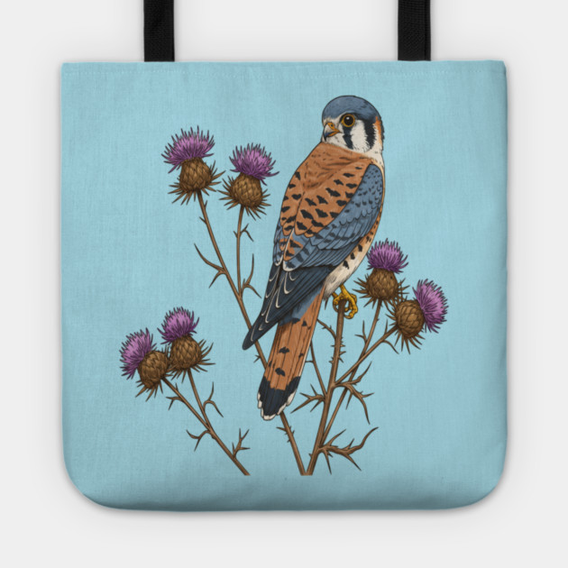 American Kestrel Wildlife Bird Tote by BirdsnStuff