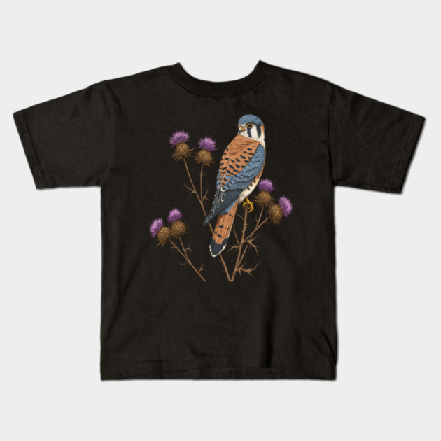American Kestrel Wildlife Bird Kids T-Shirt by BirdsnStuff