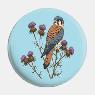 American Kestrel Wildlife Bird Pin