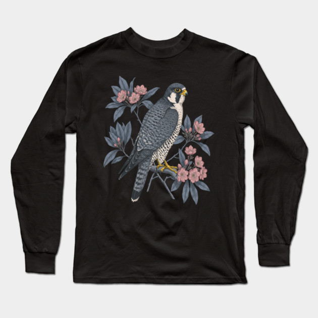 Peregrine Falcon Wildlife Bird Long Sleeve T-Shirt by BirdsnStuff