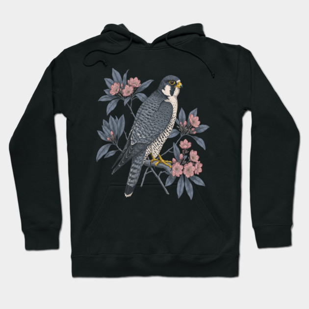 Peregrine Falcon Wildlife Bird Hoodie by BirdsnStuff