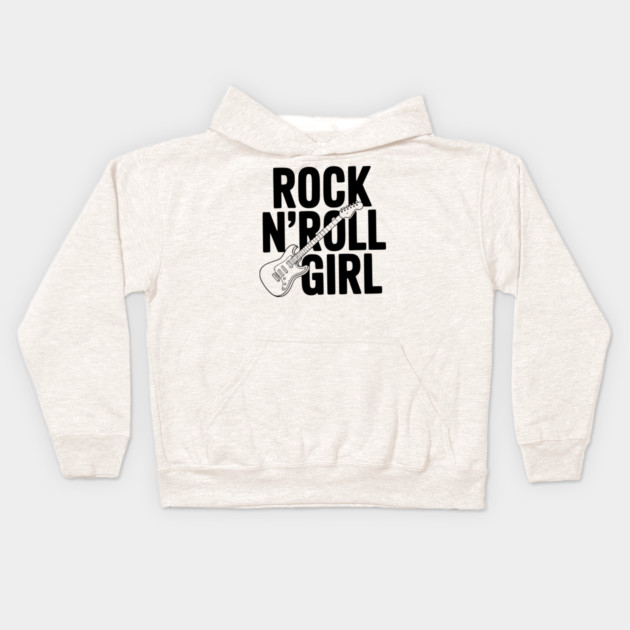 Rock N'Roll Girl Kids Hoodie by Frank Ring