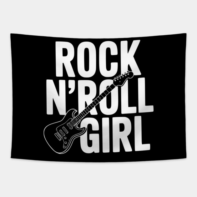 Rock N'Roll Girl Tapestry by Frank Ring