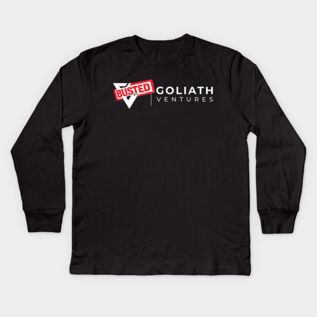 GOLIATH VENTURES – BUSTED Kids Long Sleeve T-Shirt by THE CRYPTO PONZI SCHEME AVENGER