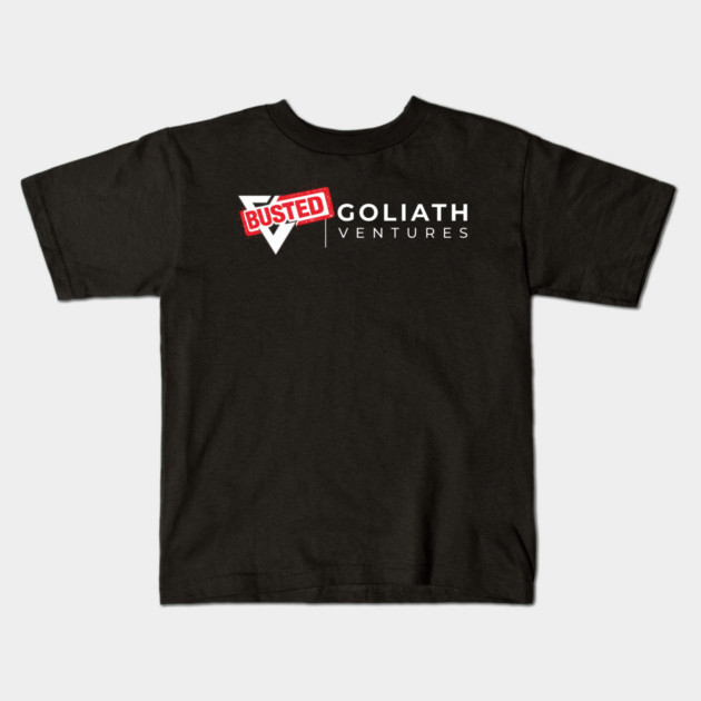 GOLIATH VENTURES – BUSTED Kids T-Shirt by THE CRYPTO PONZI SCHEME AVENGER
