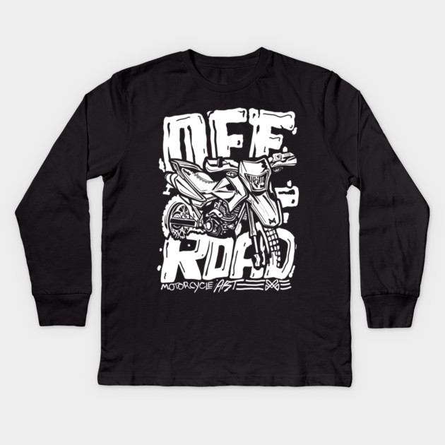 Honda Motocross Kids Long Sleeve T-Shirt by monsalveautos